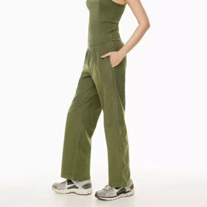 Tna Christie Pants Size XS Green Cotton Pull On Stretchy Crop Straight Casual